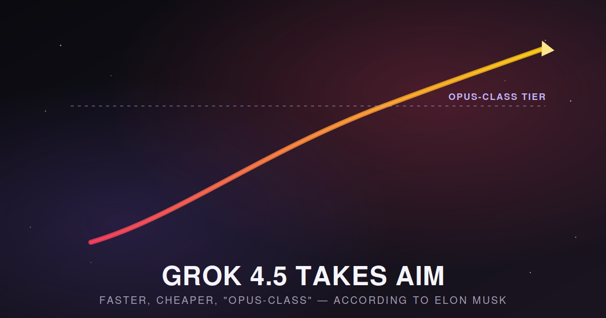 Grok 4.5 Is Here, and Elon Musk Says It Matches Anthropic's Opus — For a Fraction of the Price