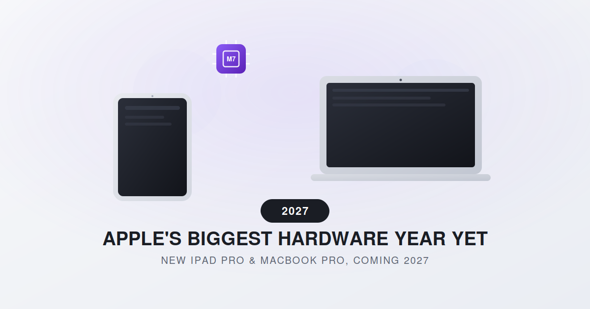 Apple Is Quietly Planning Its Biggest Hardware Year Yet — Here's What's Coming in 2027